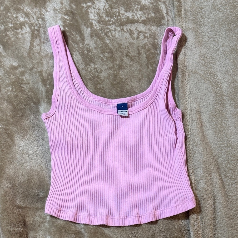 Old Navy Light Pink Ribbed Tank Top